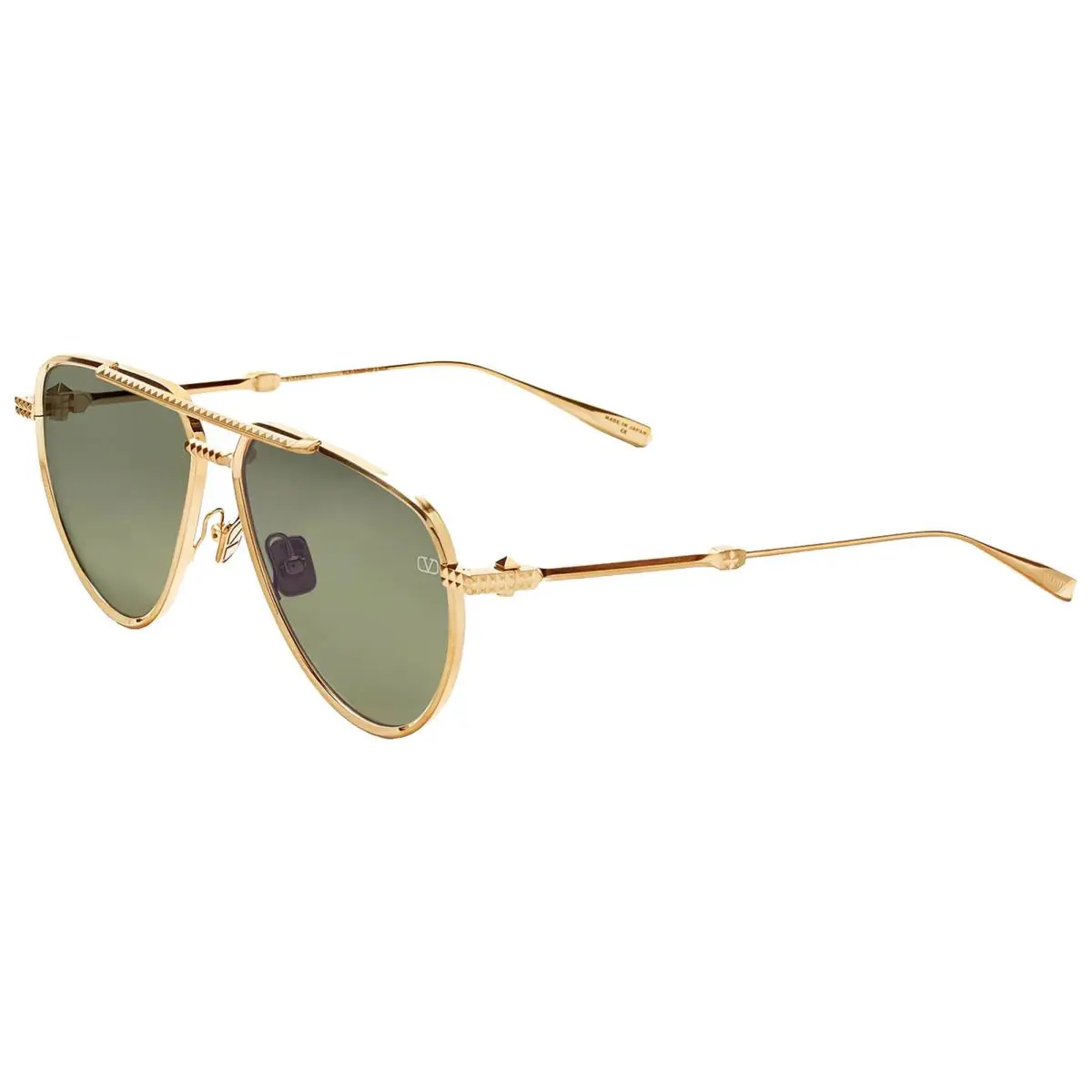 Valentino V-stud II Gold-tone Aviator Sunglasses - VLS-133A-59 - Japan