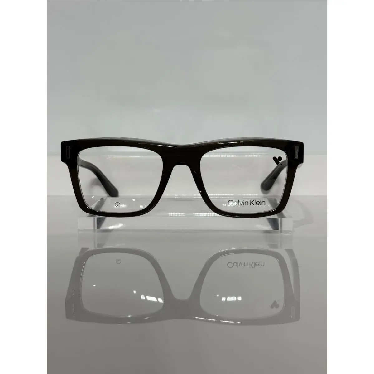 CK23519 Slate Gray Bold Acetate Unisex Eyeglasses 52mm by Calvin Klein