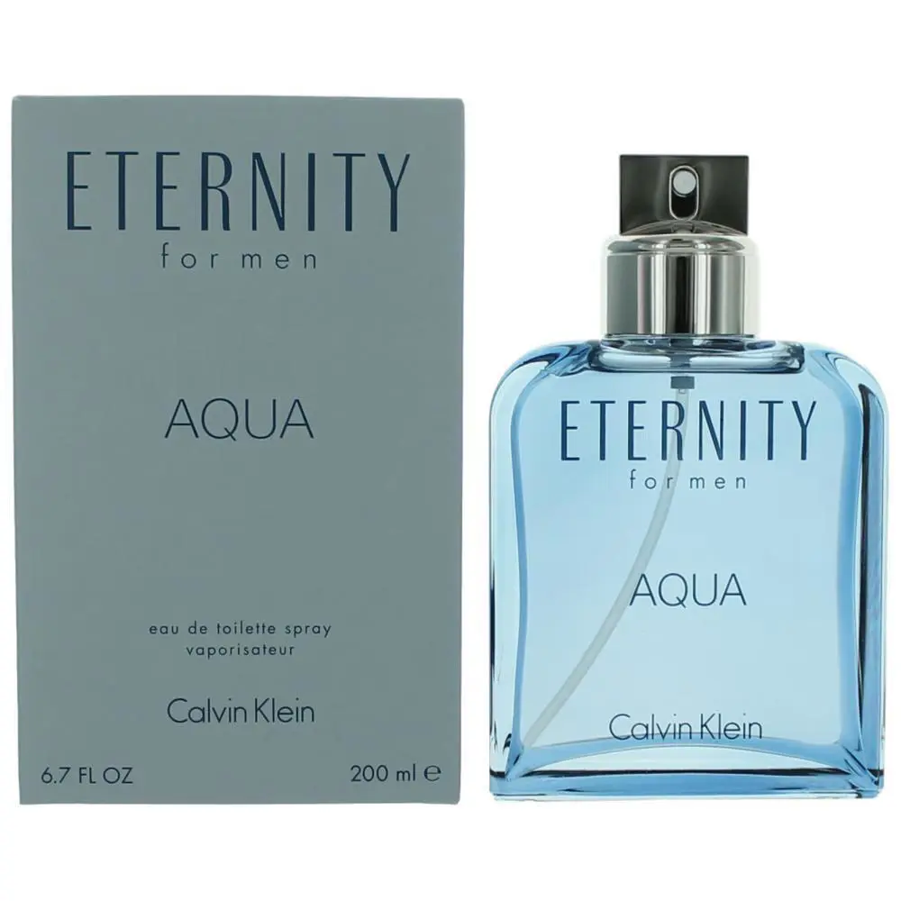 Eternity Aqua by Calvin Klein 6.7 oz Eau De Toilette Spray For Men