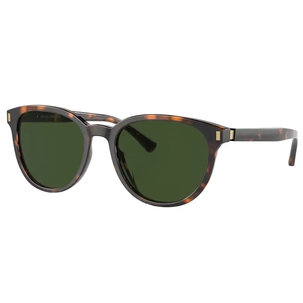 BB 5050U 616171 Tortoise Plastic Round Sunglasses Green Lens by Brooks Brothers