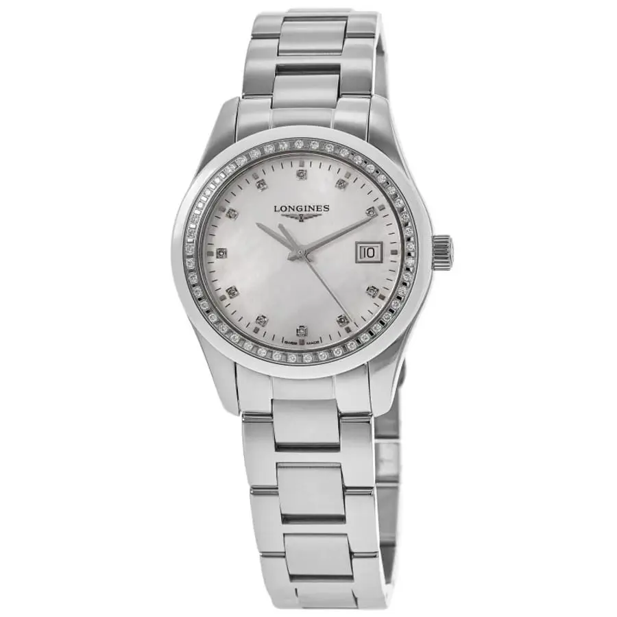 Longines Conquest Classic Mother of Pearl Women`s Watch L2.387.0.87.6 - Face: Mother of Pearl, Dial: Mother of Pearl, Band: Silver