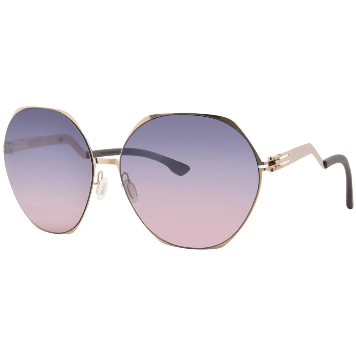 Ic Berlin Ku`damm Sunglasses Women`s Rose Gold/grey/pink Gradient 66mm by ic! berlin