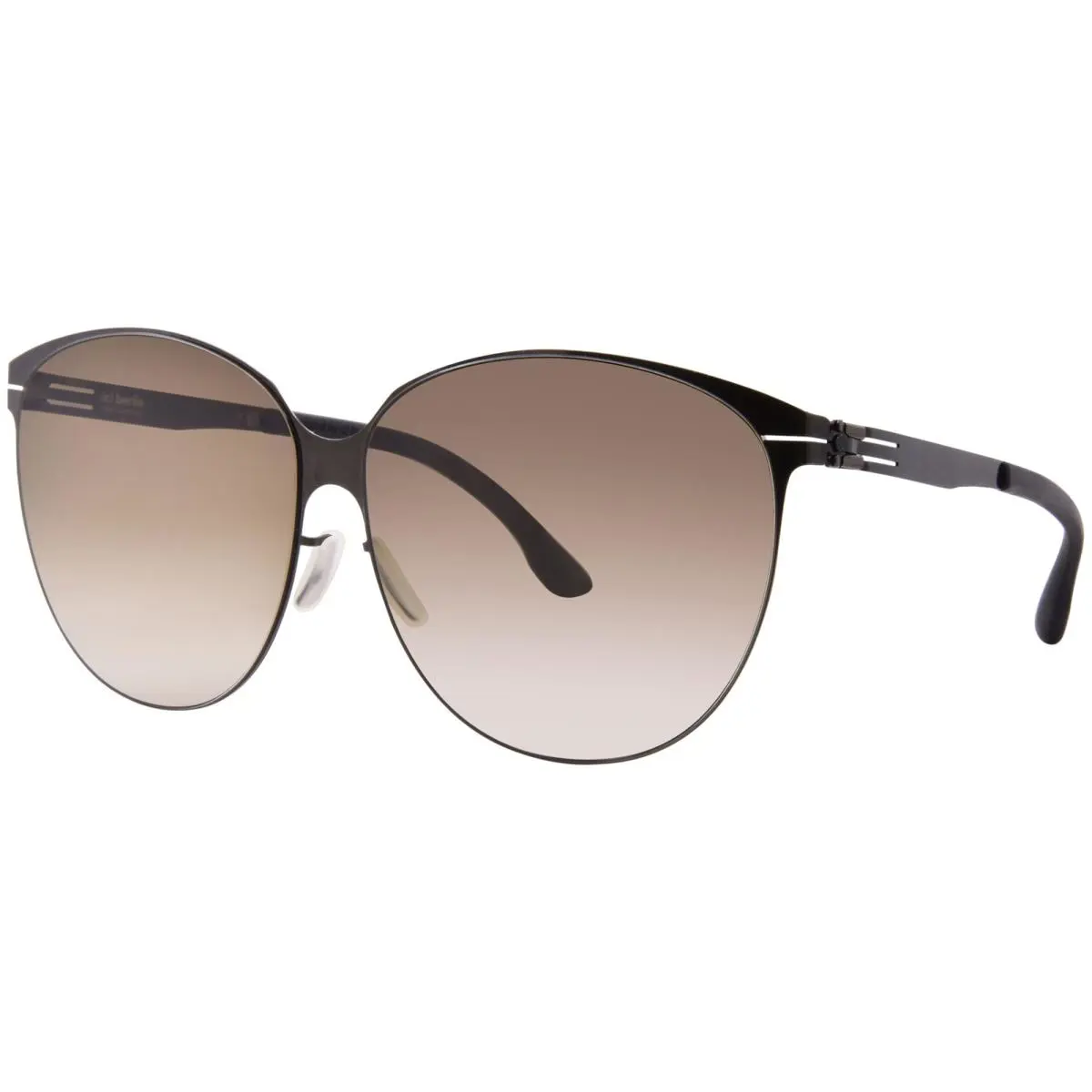 Ic Berlin Swing Sunglasses Women`s Gunmetal/brown Butterfly Shape 62mm by ic! berlin