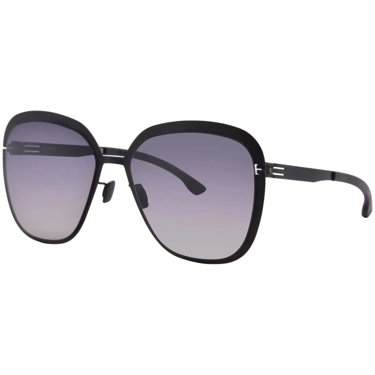 Ic Berlin Grunewald Sunglasses Women`s Shiny Black/gradient Purple 62mm by ic! berlin