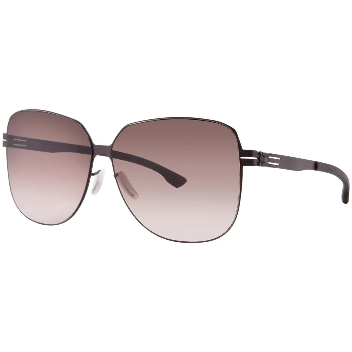 Ic Berlin Cha Cha Sunglasses Women`s Teak/brown Butterfly Shape 62mm by ic! berlin