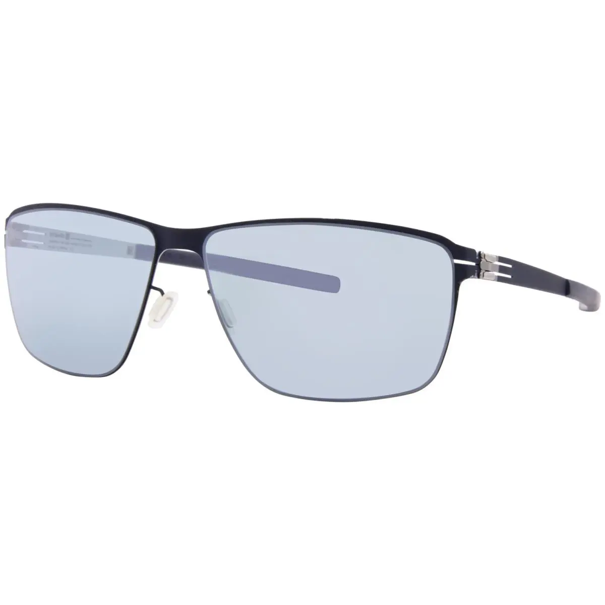 Ic Berlin Oli Sunglasses Men`s White Water/green Square Shape 60mm by ic! berlin