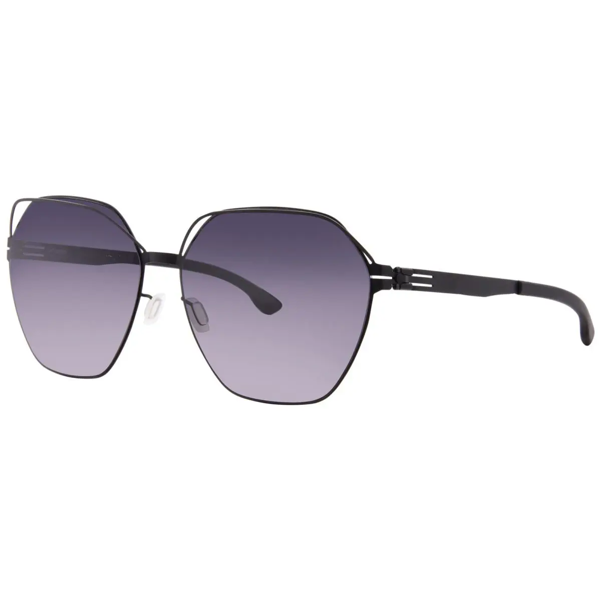 Ic Berlin Kiez Sunglasses Women`s Black/grey Square Shape 62mm by ic! berlin