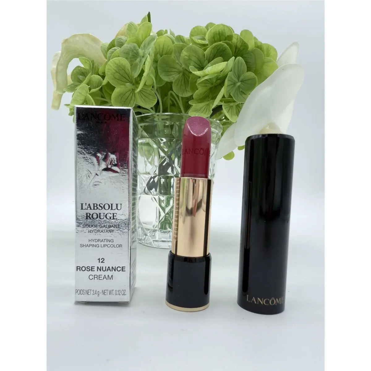 Lancome L’absolu Rouge Lipstick 12 Rose Nuance Cream 3.4g / .12oz