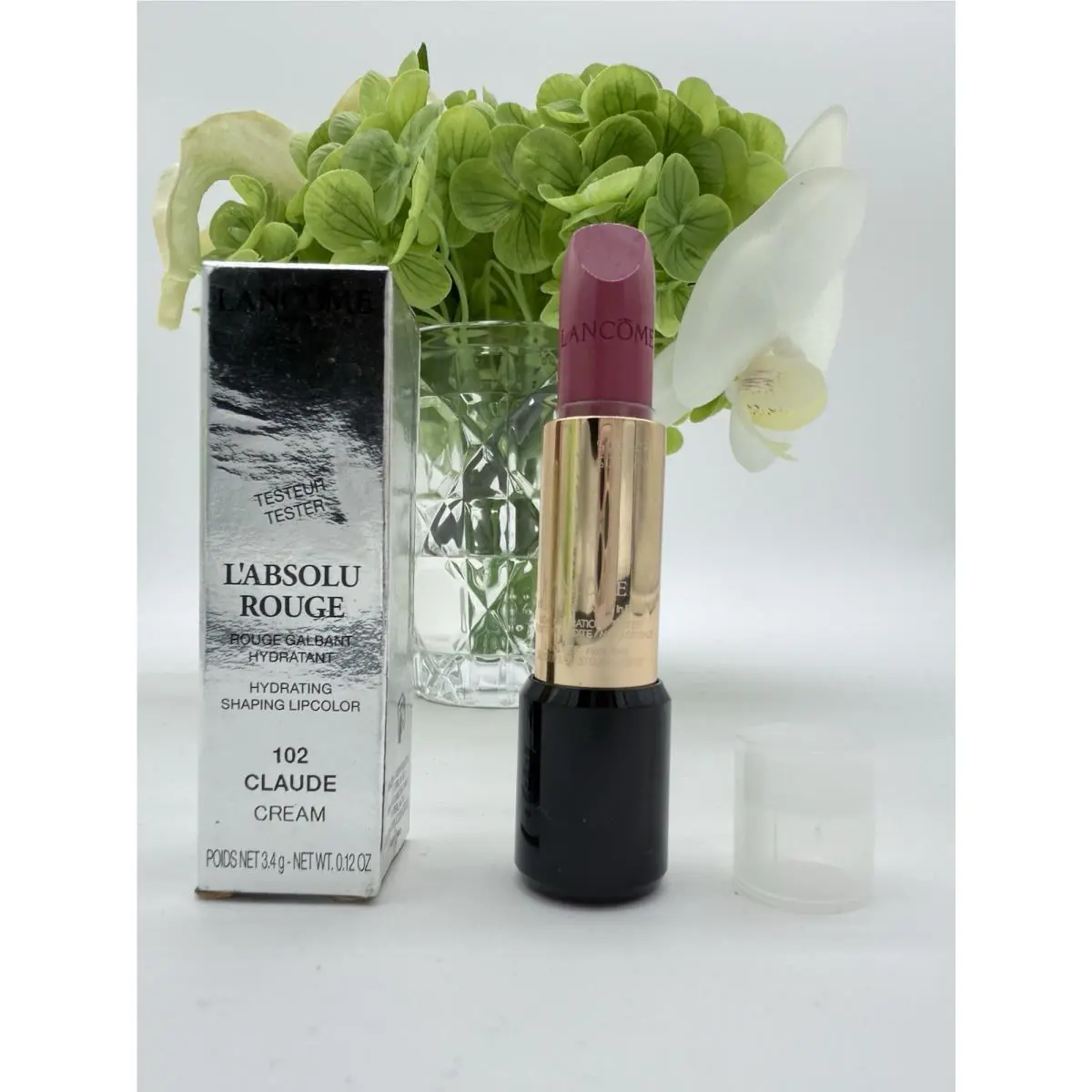 Lancome L`ansolu Rouge Shaping Lipcolor 102 Claude Cream 3.4g / .12oz Clear Cap