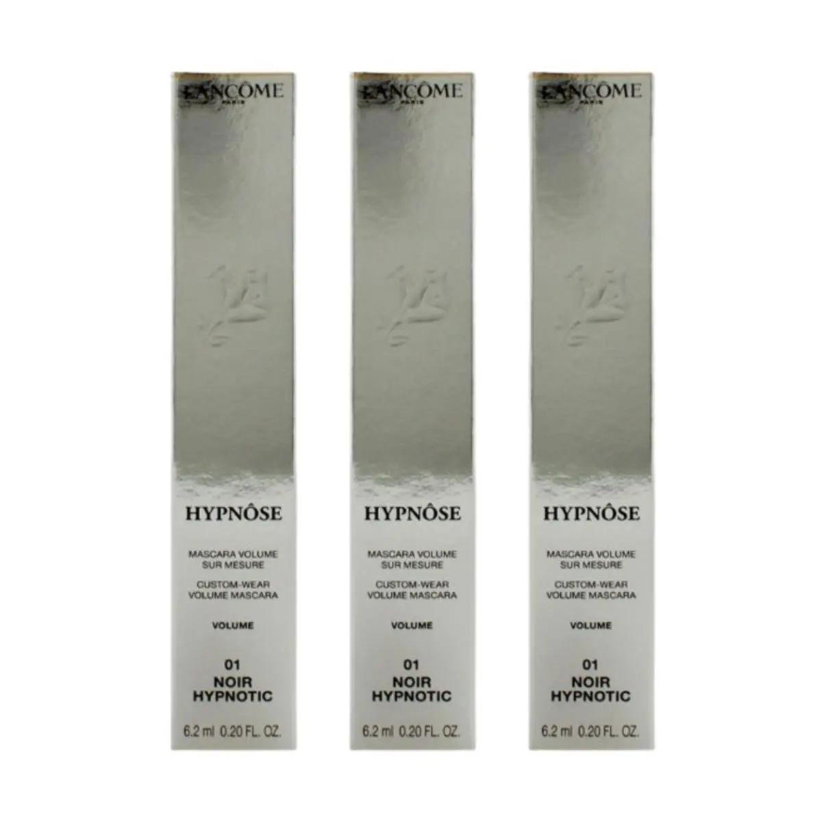 Lot OF 3 Lancome Hypnose Volume Mascara 01 Noir Hypnotic 6.2 ml