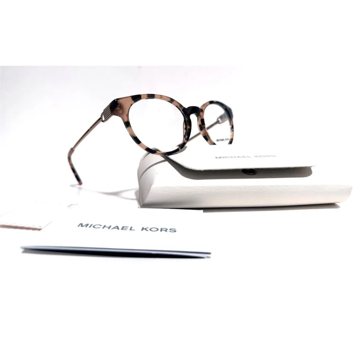Michael Kors MK 4048 3155 Kea Peach Tortoise RX Eyeglasses 51-19-135 MM W/case