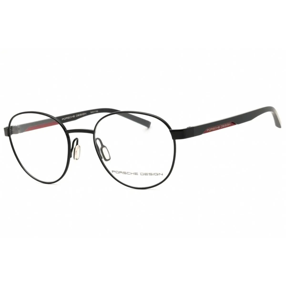 Porsche P8746 51A Eyeglasses Black Gray Red Frame 51mm