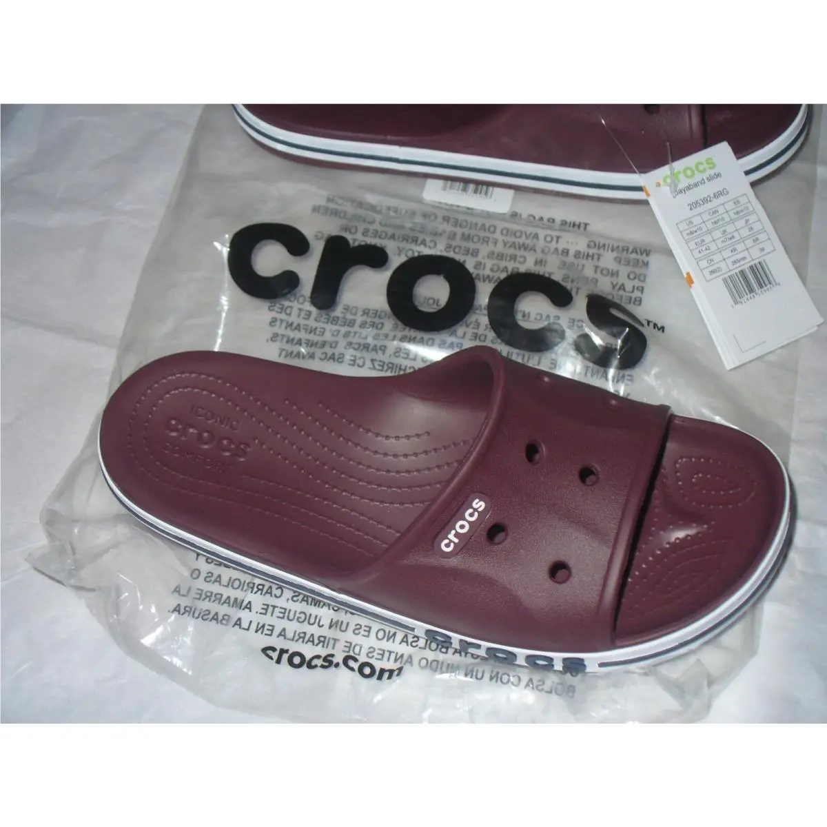 Crocs shoes - Bayaband  Slide - Bayaband Slide - Burgandy/Navy 1