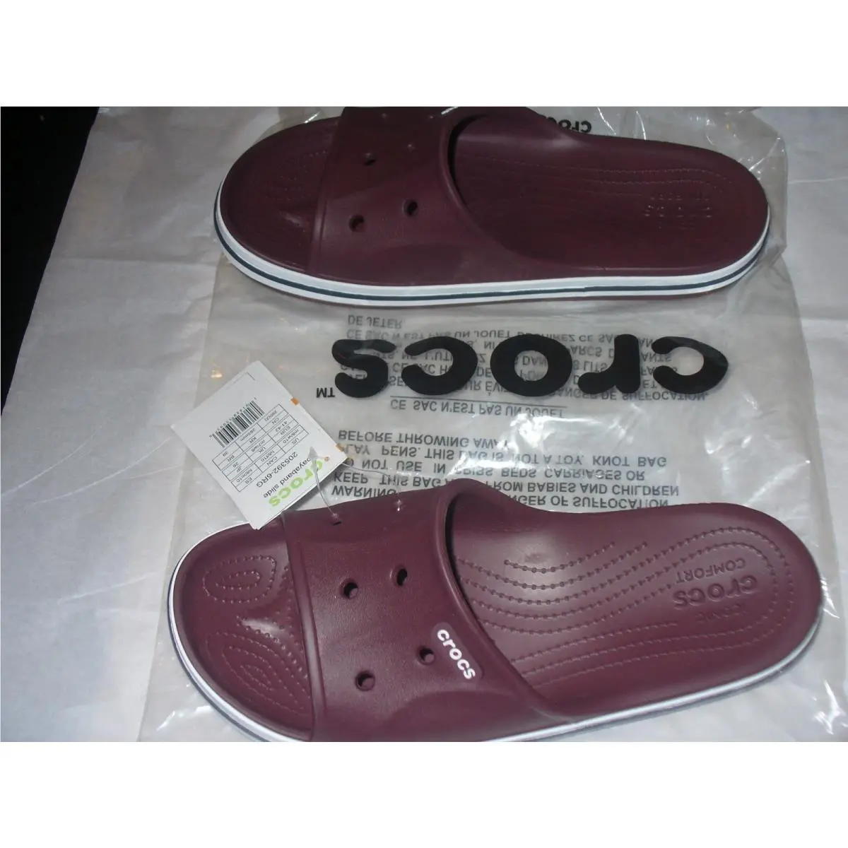 Crocs shoes - Bayaband  Slide - Bayaband Slide - Burgandy/Navy 2