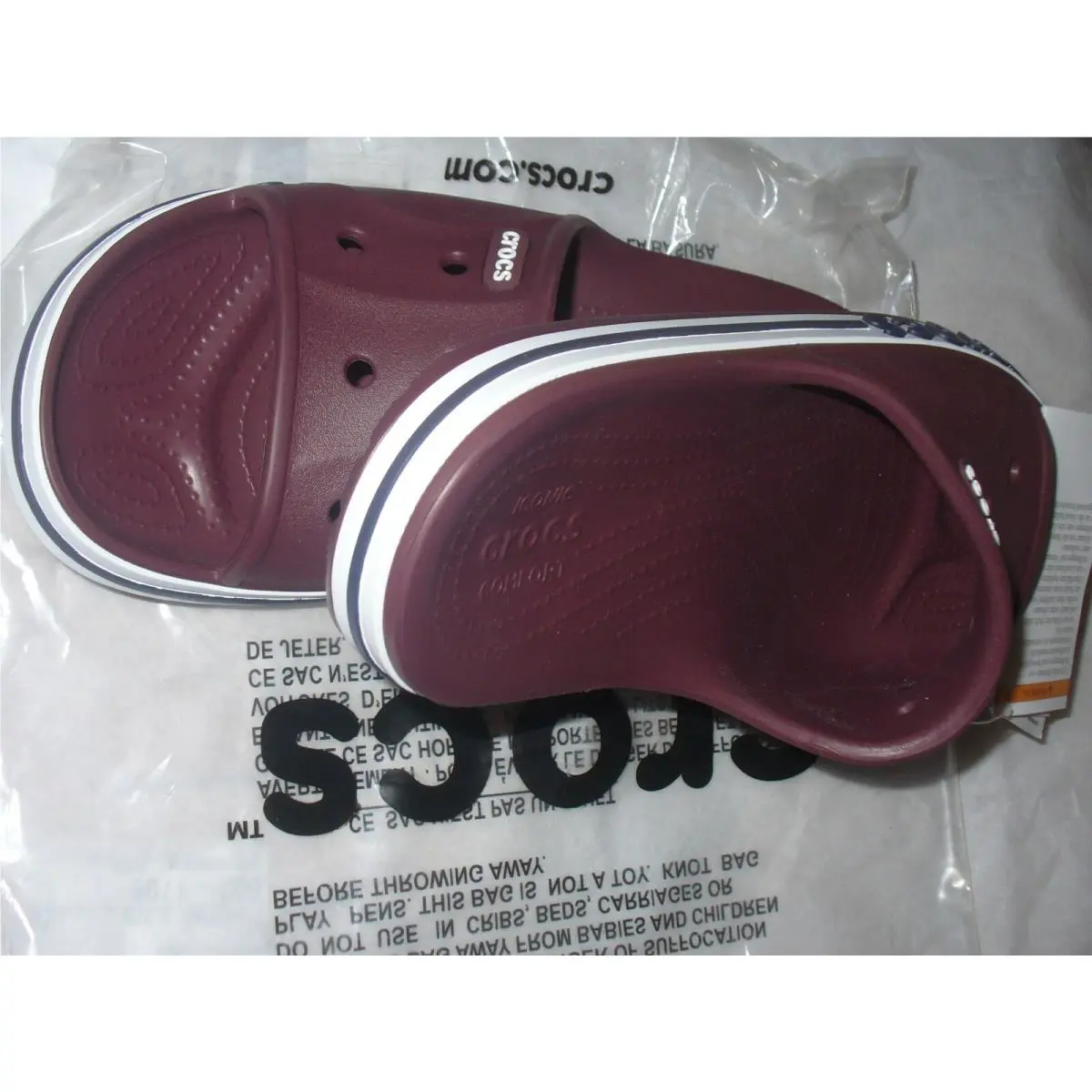 Crocs shoes - Bayaband  Slide - Bayaband Slide - Burgandy/Navy 7