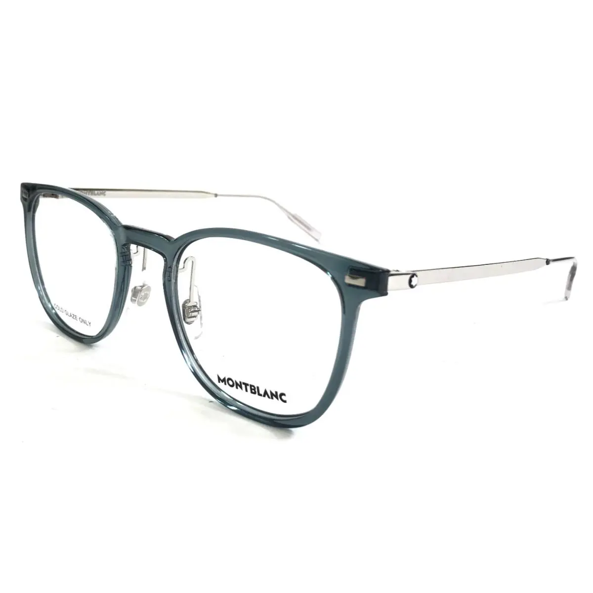 Montblanc Eyeglasses Frames MB0393ON 004 Clear Blue Silver Square 51-21-145