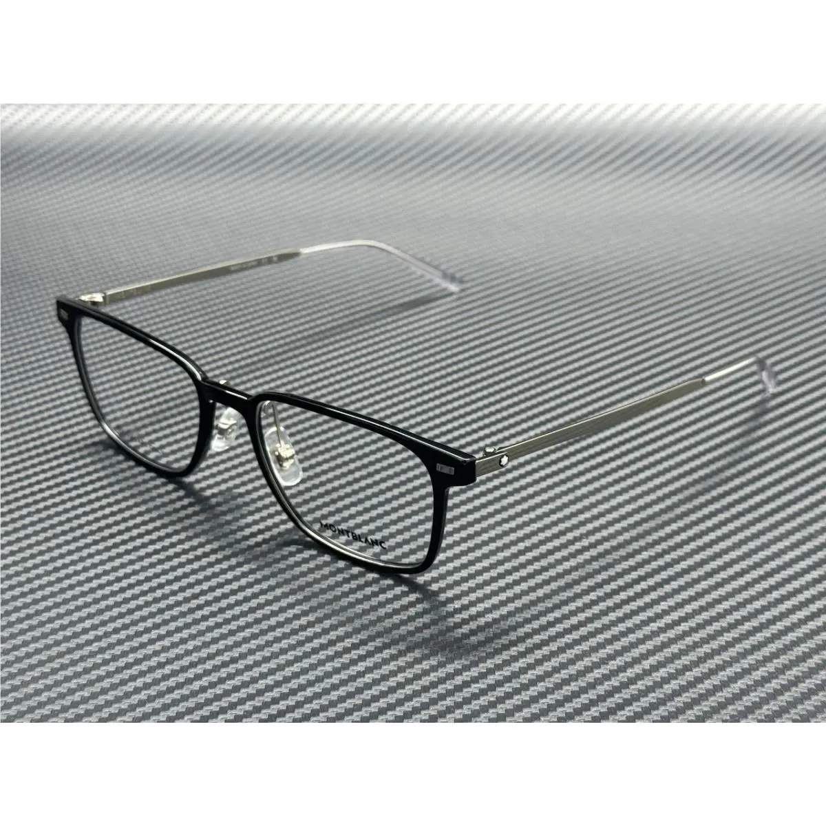 Montblanc Mont Blanc MB0394ON 005 Black Silver Men`s 56 mm Eyeglasses
