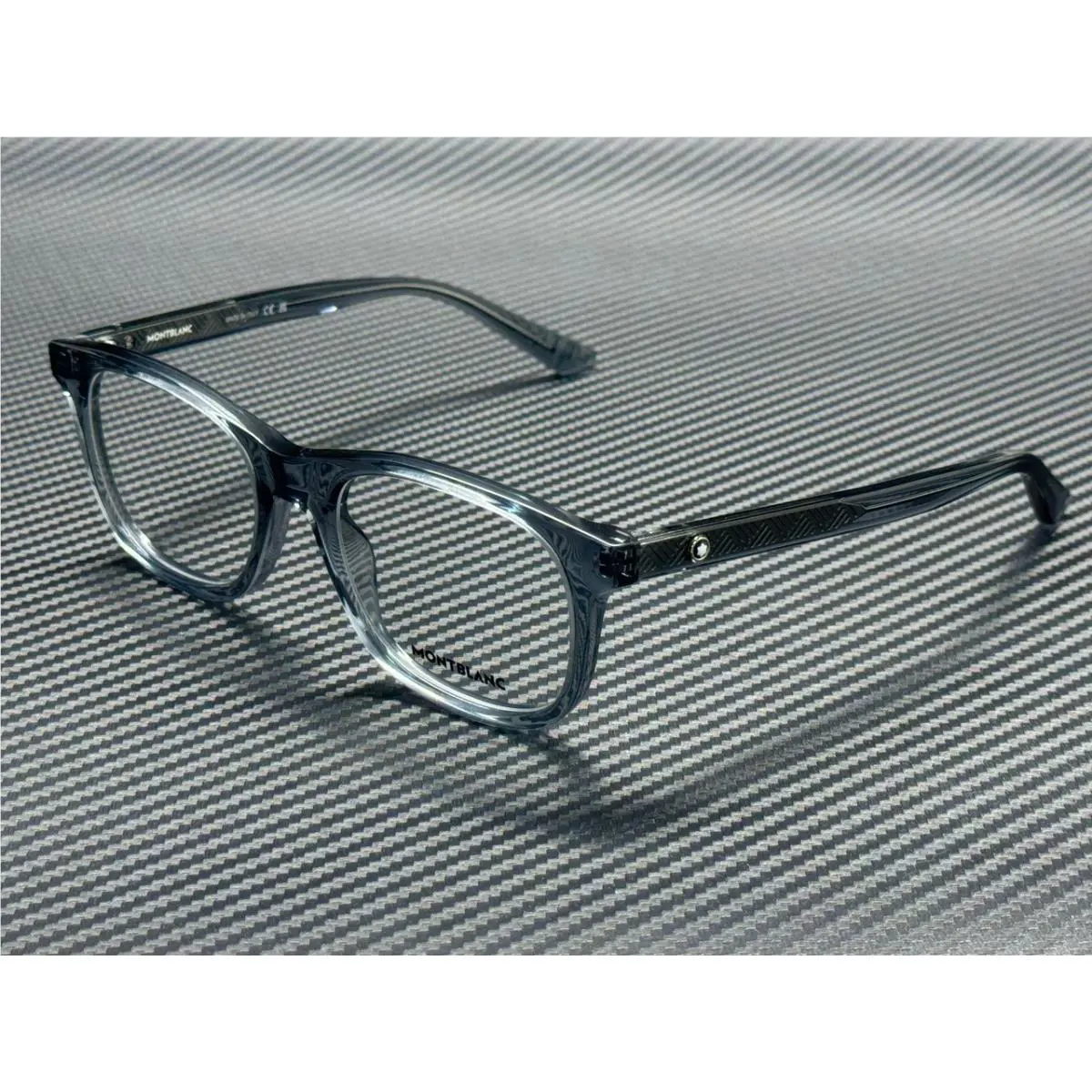 Montblanc Mont Blanc MB0385O 010 Grey Transparent Men`s Medium 54 mm Eyeglasses