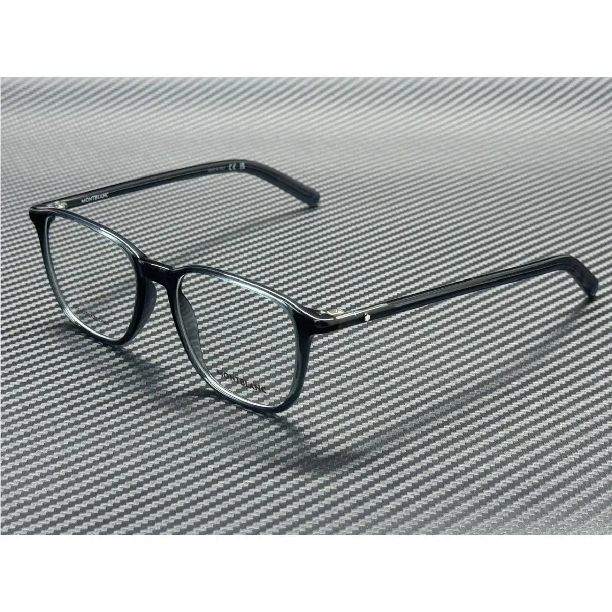 Montblanc Mont Blanc MB0386O 002 Grey Transparent Men`s 52 mm Eyeglasses