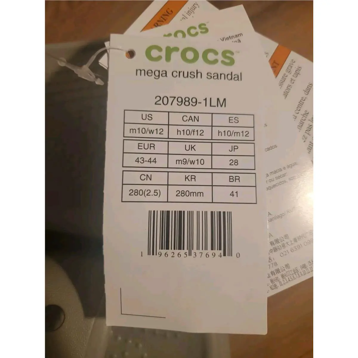 Crocs shoes - Open Toe - Open Toe - GREY (UPC: 196265376940) 0