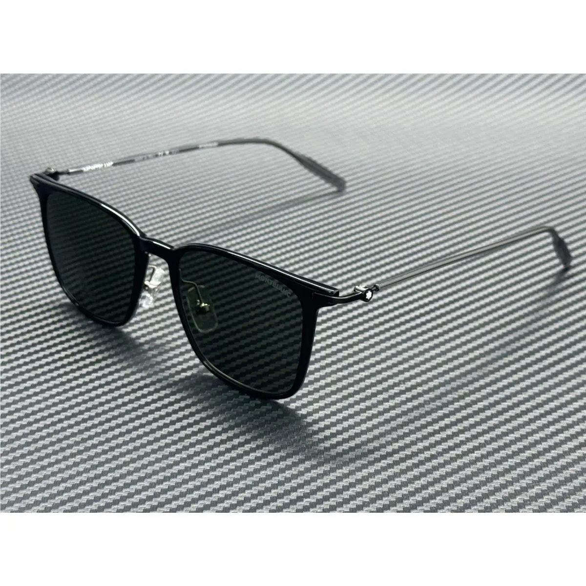 Montblanc Mont Blanc MB0354S 001 Black Grey Men`s Extra Large 52 mm Sunglasses