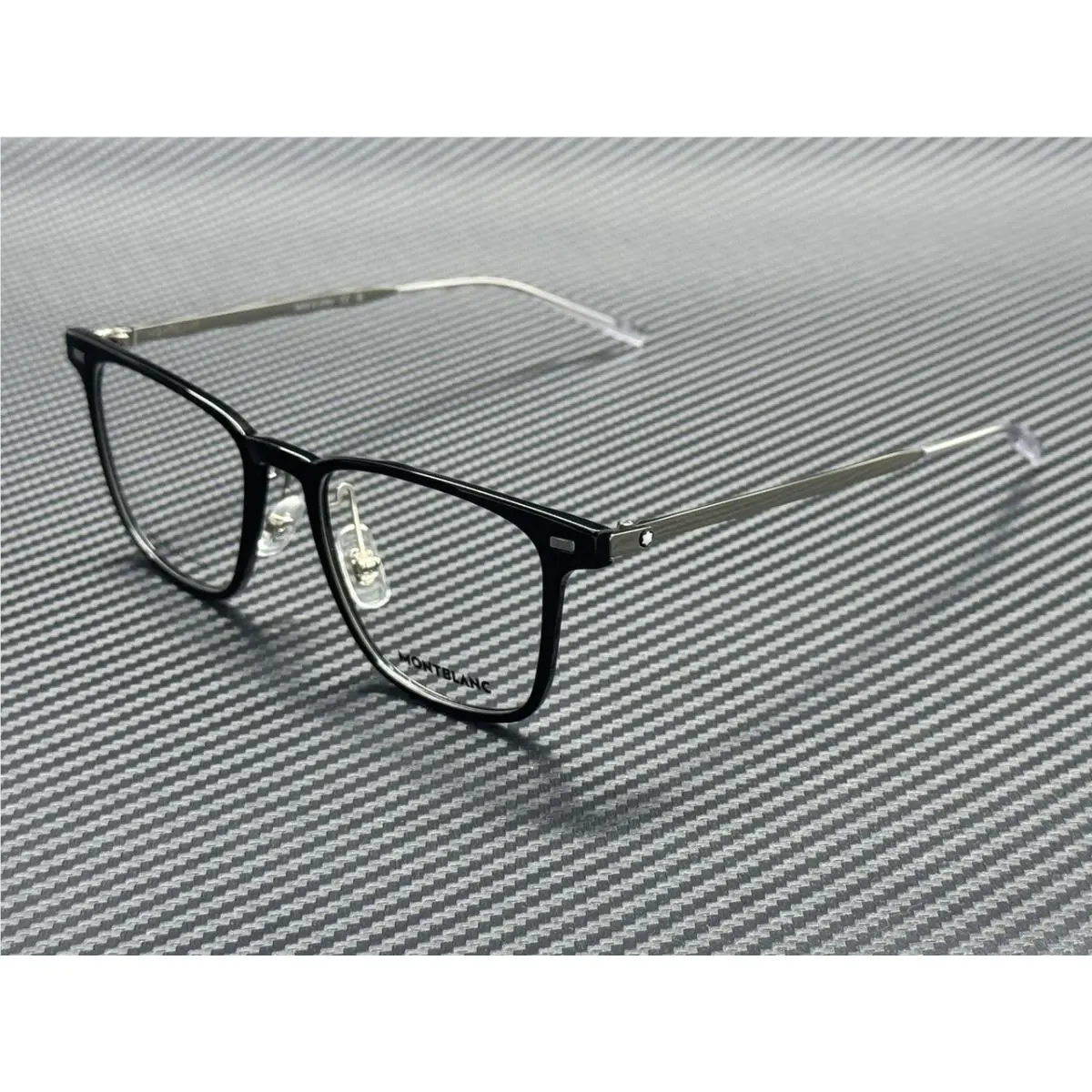 Montblanc Mont Blanc MB0395ON 001 Shiny Black Silver 51 mm Medium Eyeglasses