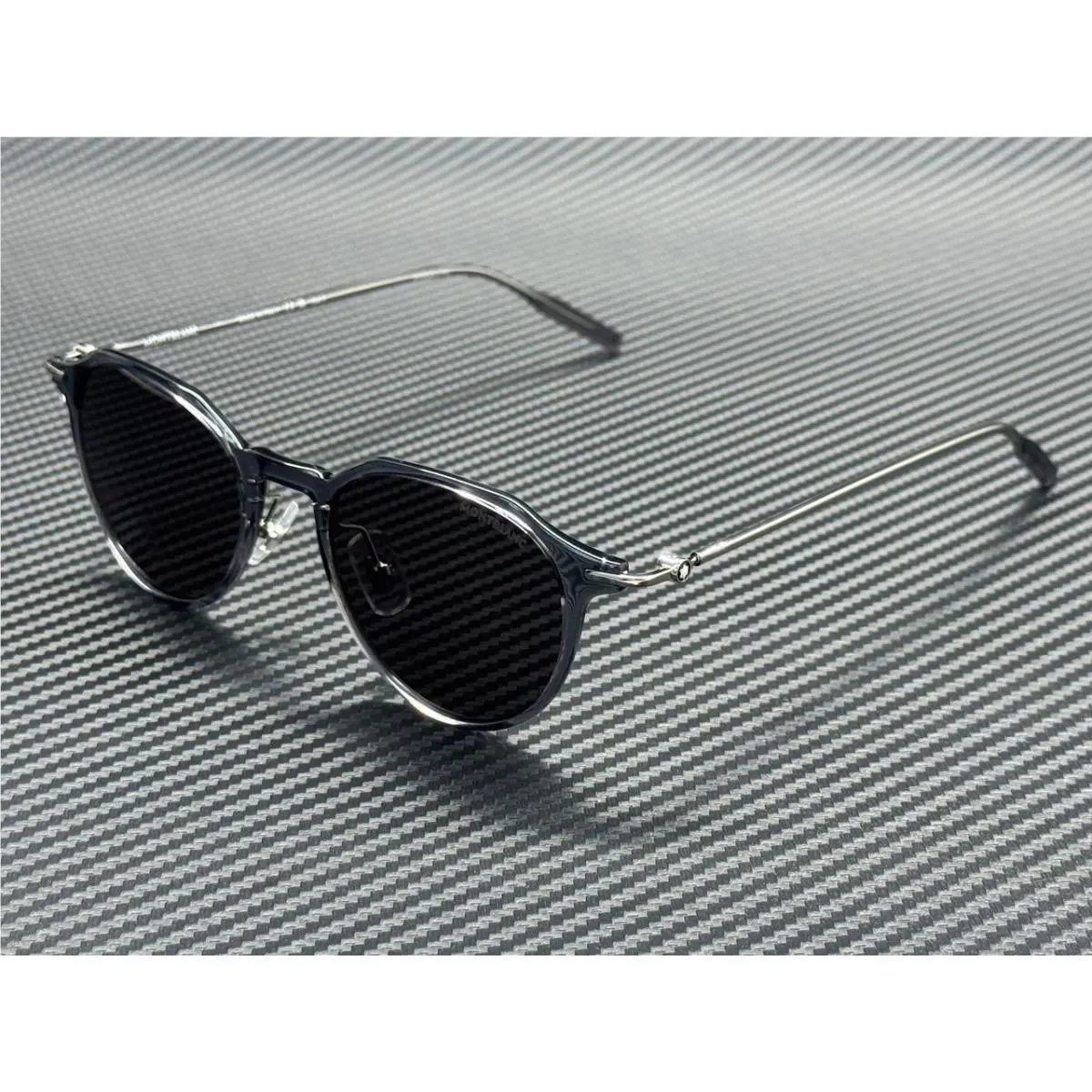 Montblanc Mont Blanc MB0355S 003 Grey Silver Men`s 49 mm Sunglasses