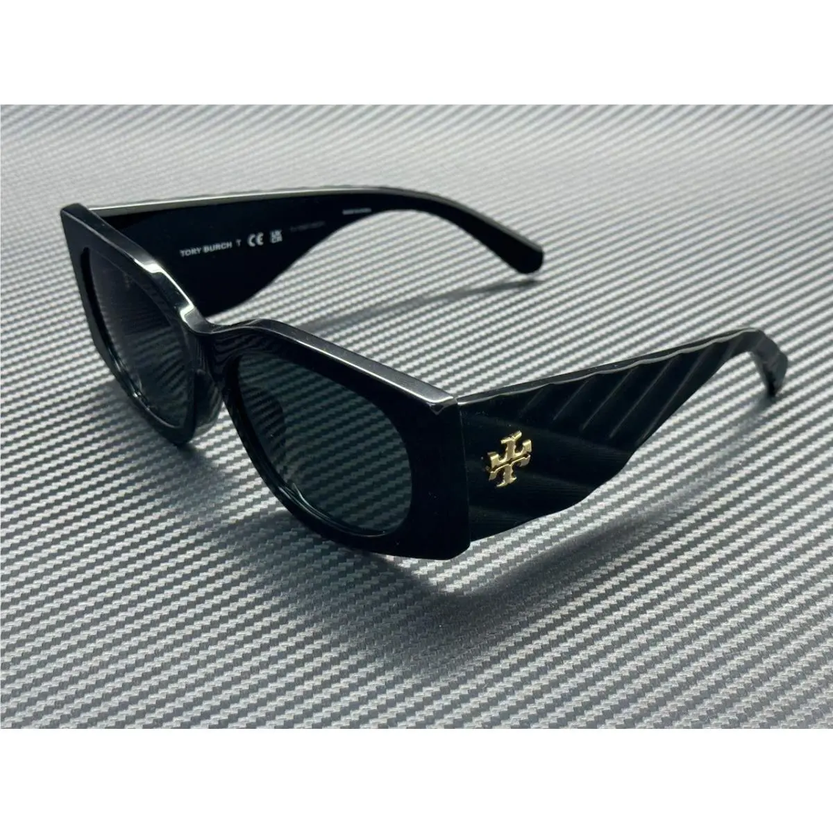 Tory Burch TY7221U 170987 Black Grey Women`s 56 mm Sunglasses