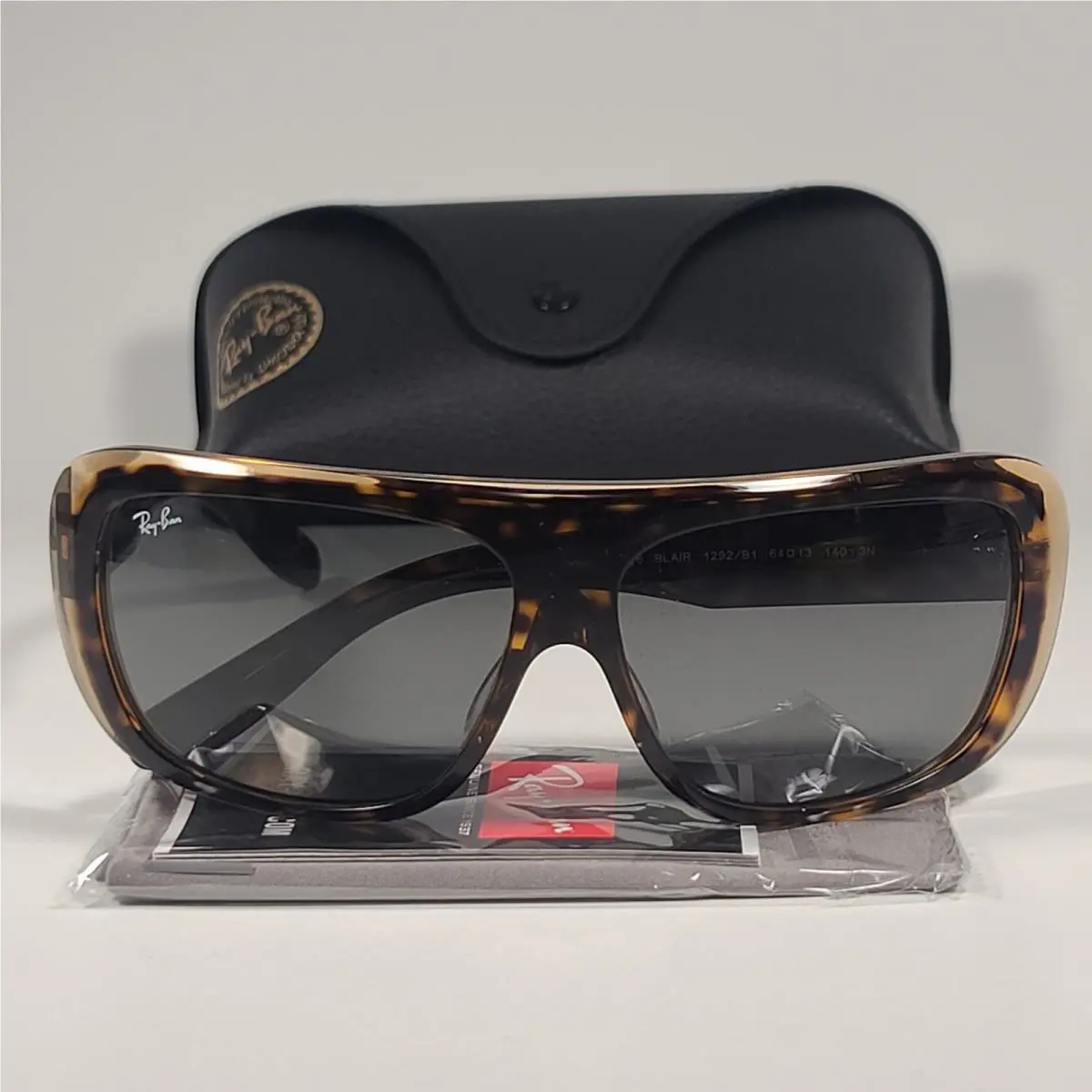 Ray-ban RB2196 1292/B1 Blair Sunglasses Havana On Transparent Brow / Dark Gray