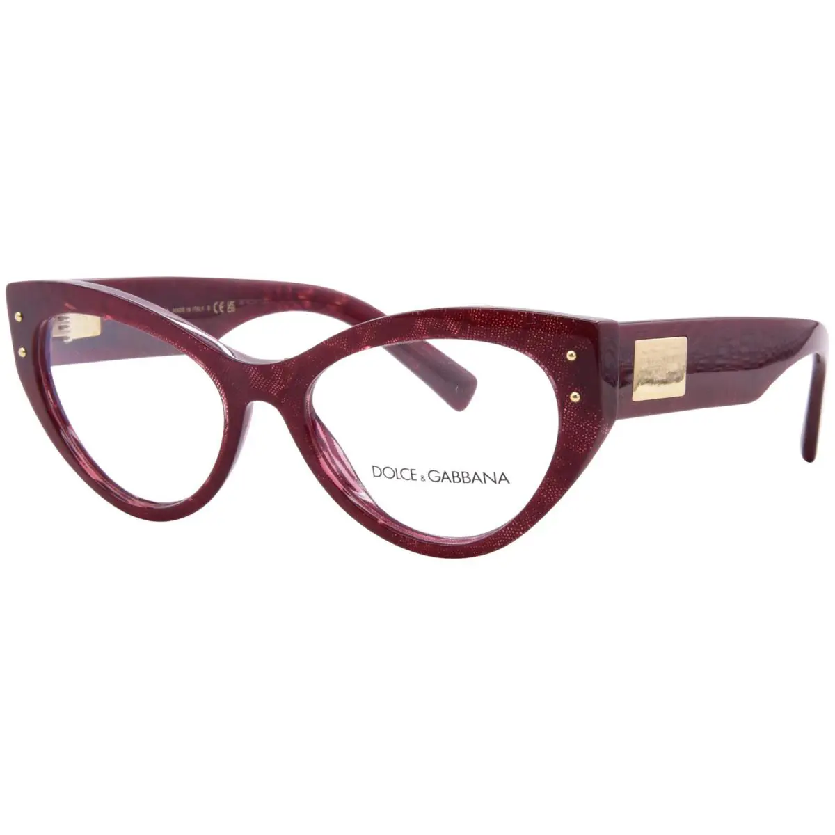 Dolce Gabbana DG3403 3442 Eyeglasses Women`s Bordeaux Lace Full Rim 54mm
