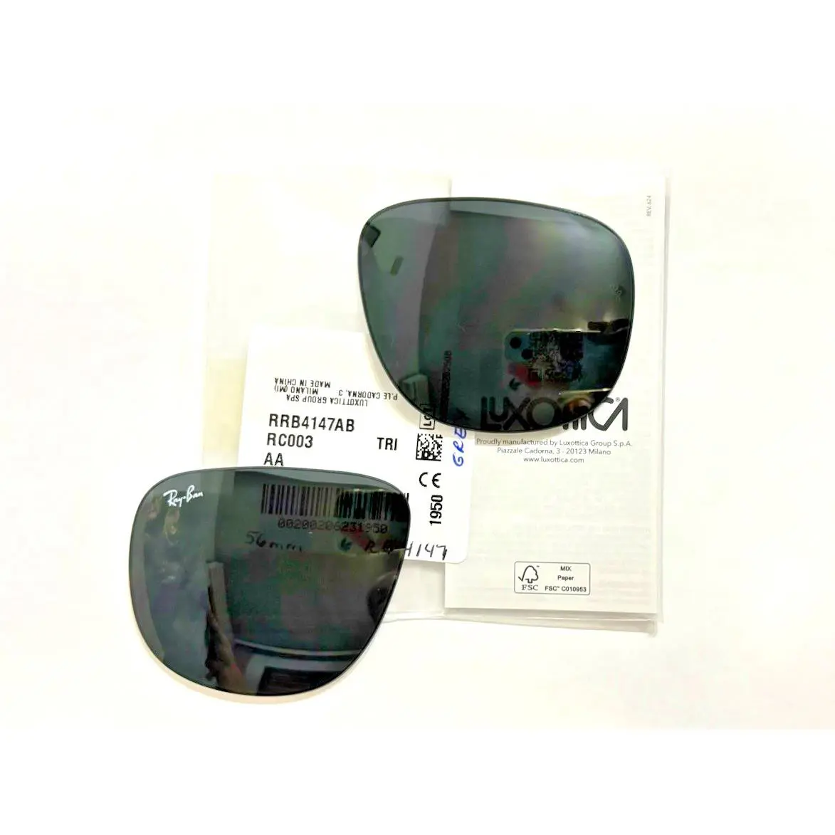 Ray Ban RB4147 Boyfriend Replacement Lens Grey Pair 56mm