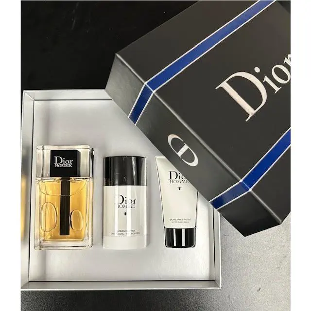 2021 Christian Dior Homme Cologne Perfume Edt 3.4 oz + Deodorant+shave Balm 3pc