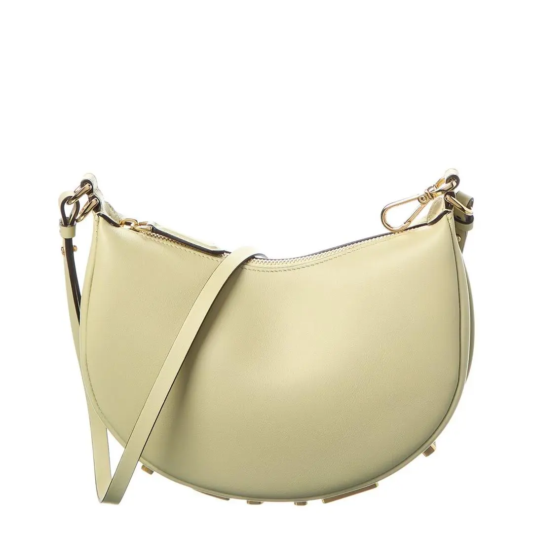 Fendi Fendigraphy Mini Leather Hobo Bag Women`s Green
