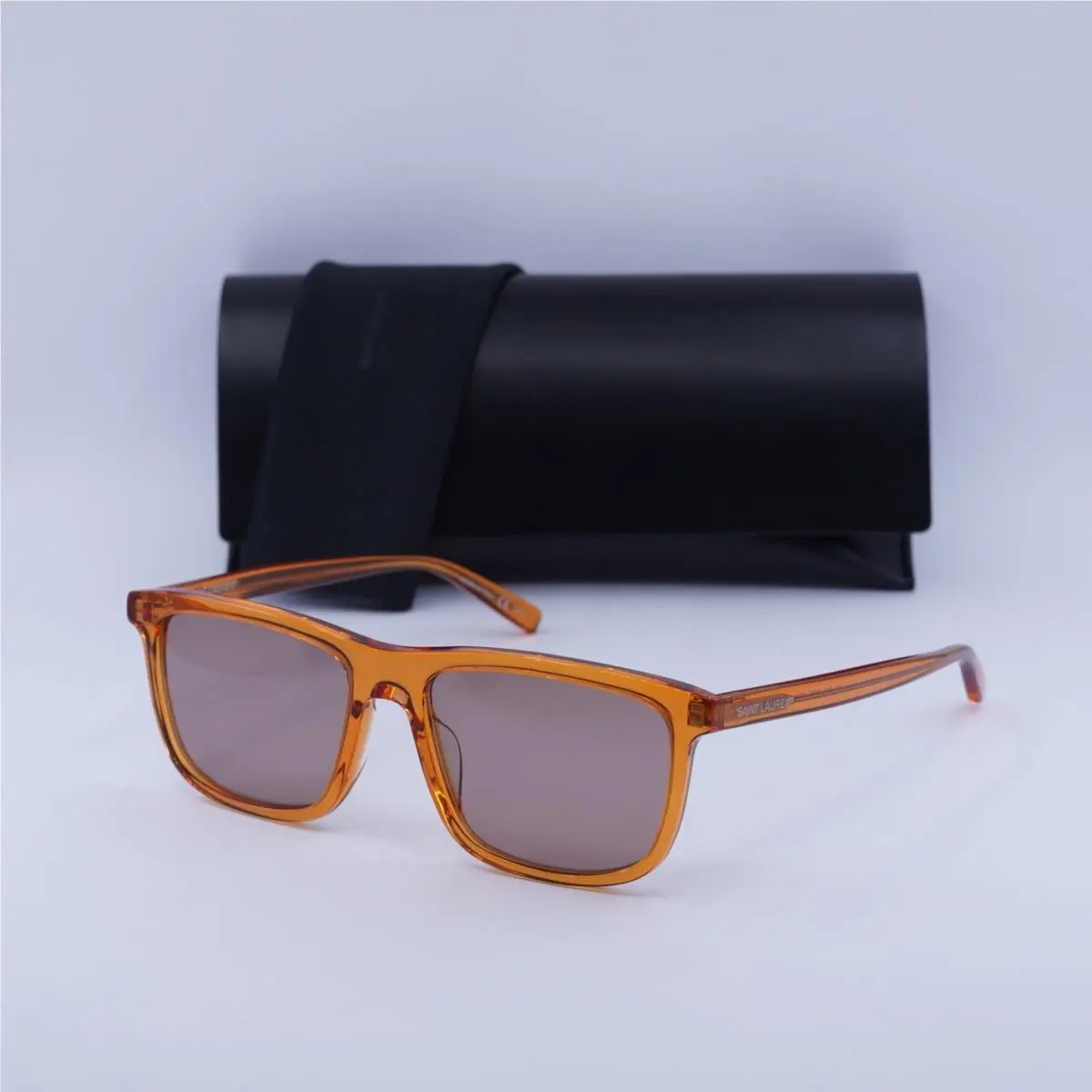Saint Laurent SL501 005 Transparent Orange/red 56-17-145 Sunglasses by Yves Saint Laurent