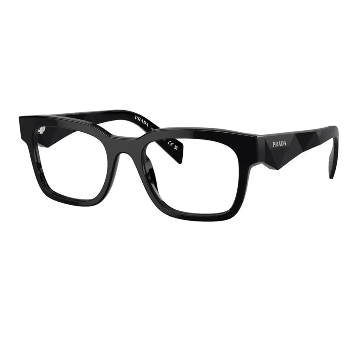 Prada PR A10V 16K1O1 Black Men`s 53 mm Eyeglasses Optical Frame