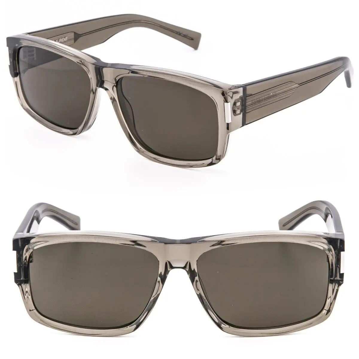 Saint Laurent Shade SL 689 SL689 Crystal Brown Classic Bold Sunglass Unisex 004