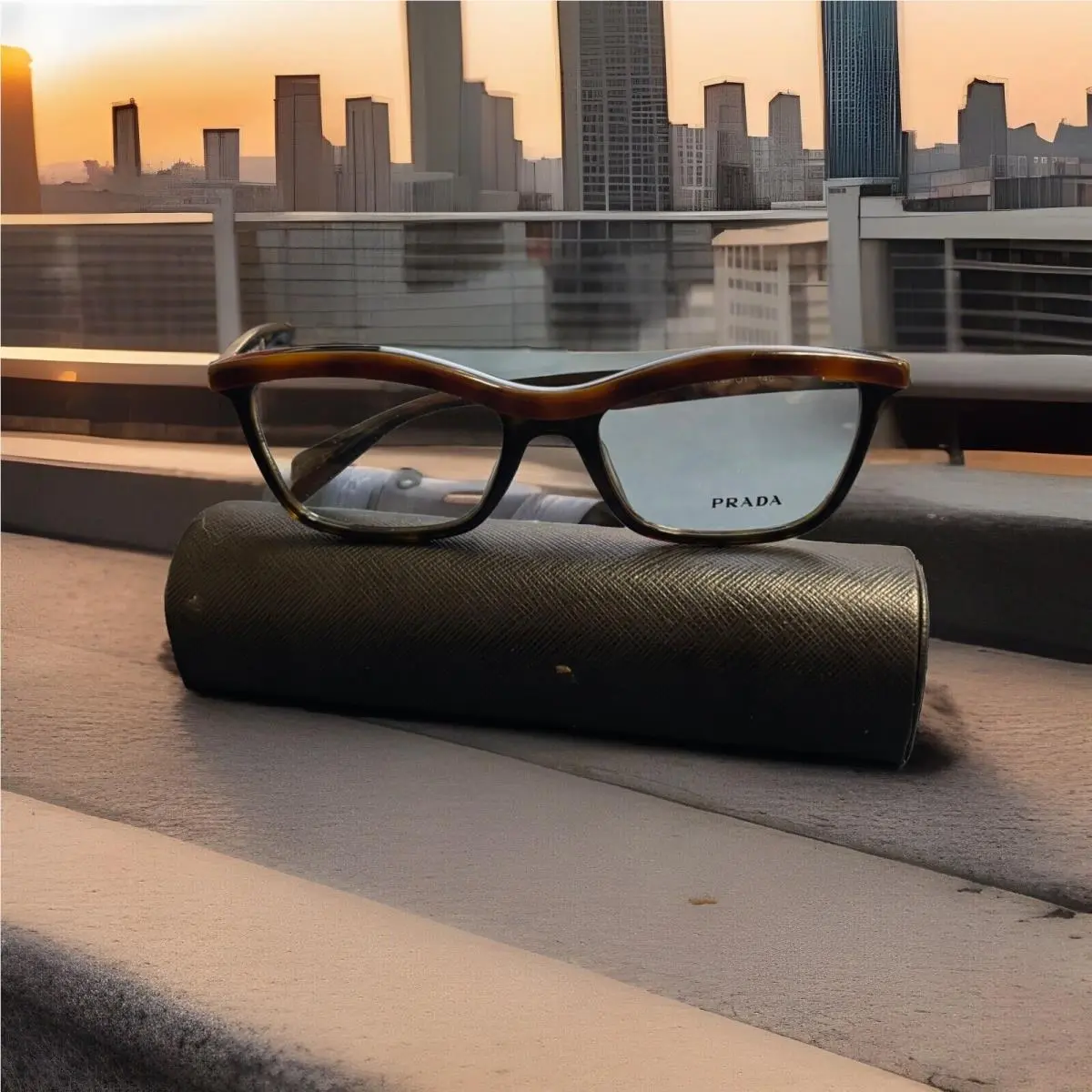 Prada Eyeglasses Vpr 17P 52-18 MA4-101 140 Made IN Italy