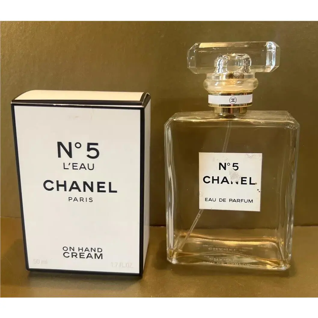 Chanel No5 L`eau On Hand Cream 1.7oz Limited Edition Bonus Empty Bottle