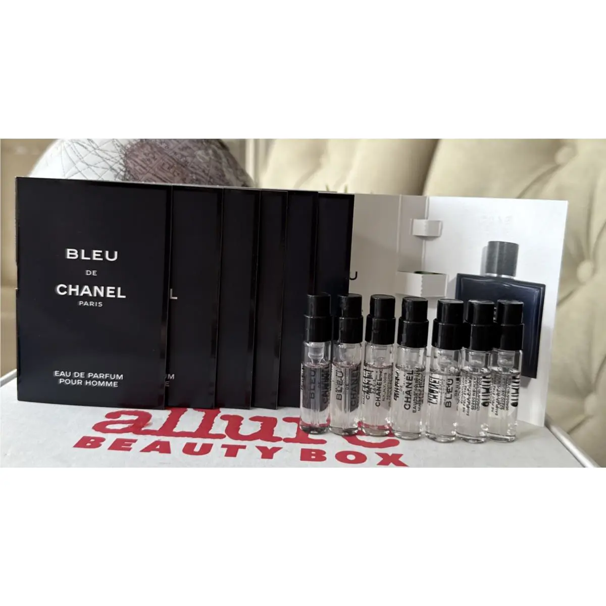 Chanel Bleu de Chanel Eau de Parfum Pour Home Sample Spray 0.05oz/1.5 mL X 7