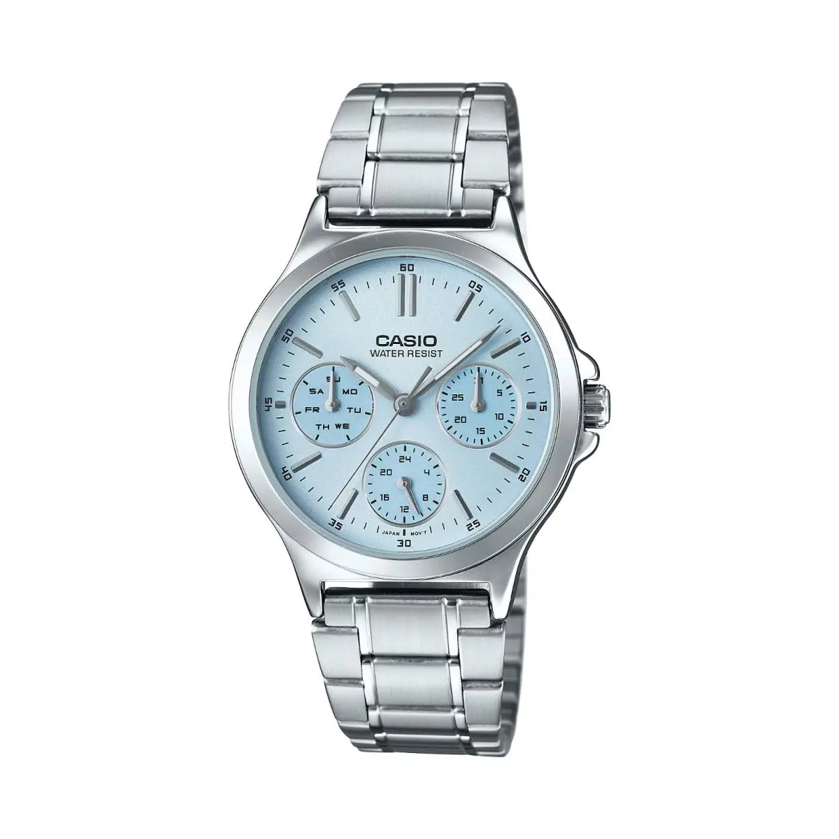 Casio Ladies` Standard Analog S.steel Band Watch LTPV300D-2A LTP-V300D-2A