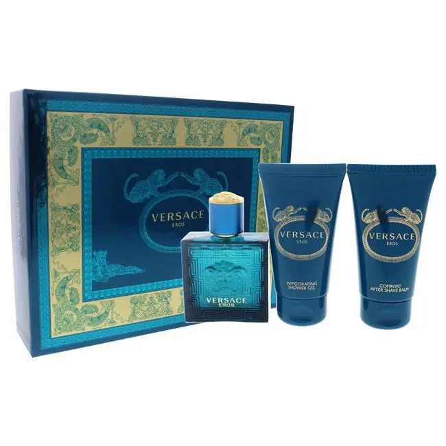 Versace Eros Gift Set with Eau de Toilette Spray Comfort After Shave Balm