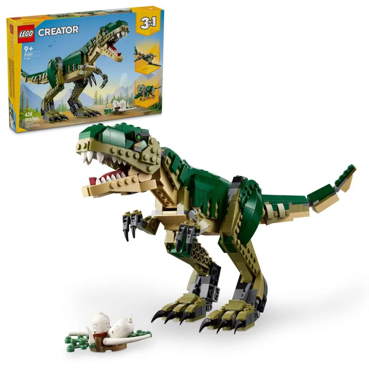 Lego Creator 3 in 1 T Rex Toy - Dinosaur Toy Building Set For Kids Boys
