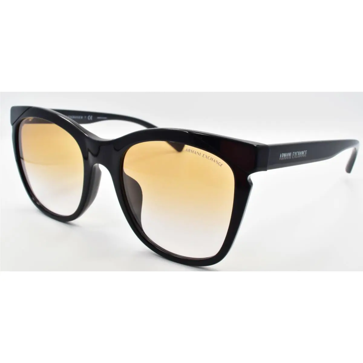 Armani Exchange AX4109SF 815813 Women`s Sunglasses Black / Clear Gradient Ochre