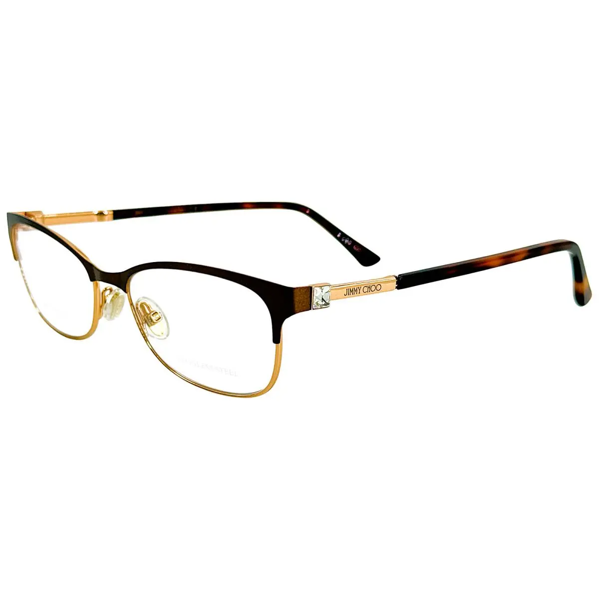 Jimmy Choo JC275 Womens Metal Eyeglass Frame 0FG4 Brown Gold 52-16