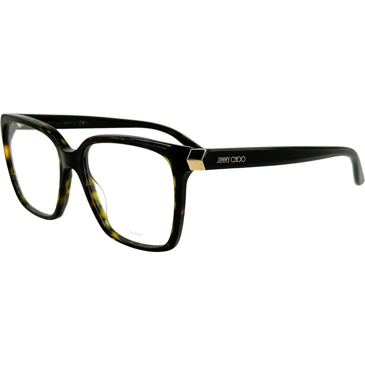 Jimmy Choo JC227 Womens Plastic Eyeglass Frame 0086 Dark Havana 52-16 w Case