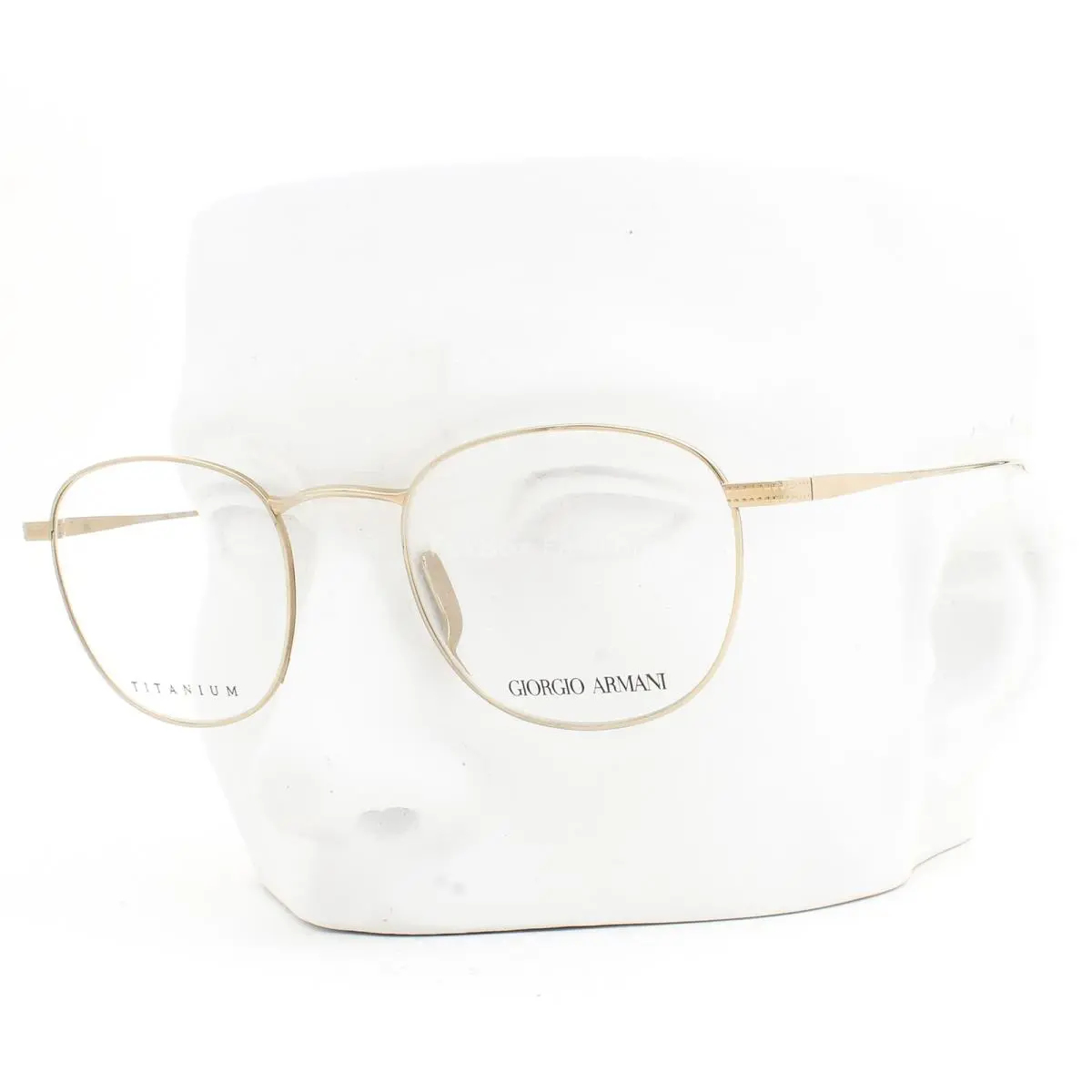 Giorgio Armani Eyeglasses AR 5148-T 3384 Glasses Pale Gold Titanium 50mm W/case