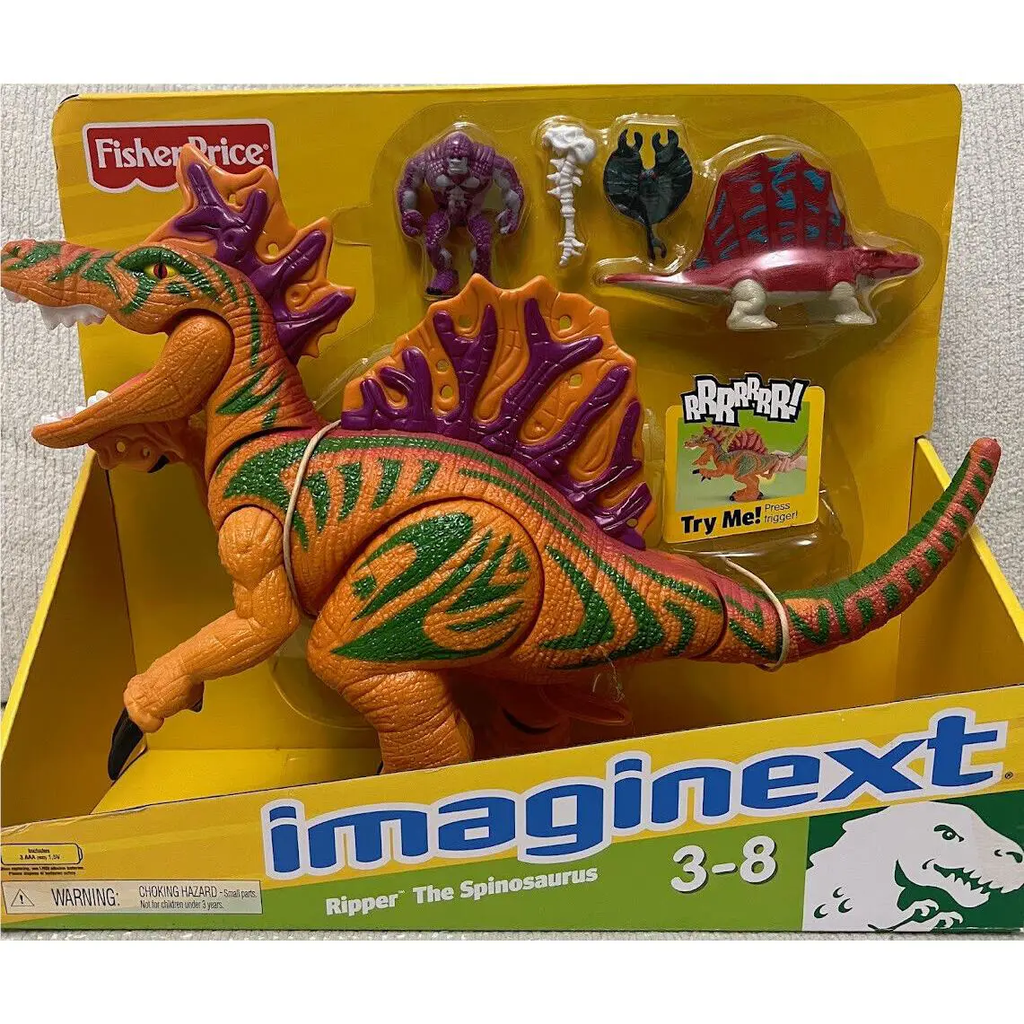 Imaginext Ripper The Spinosaurus Dinosaur Action Figure Working Sound Nip Toy