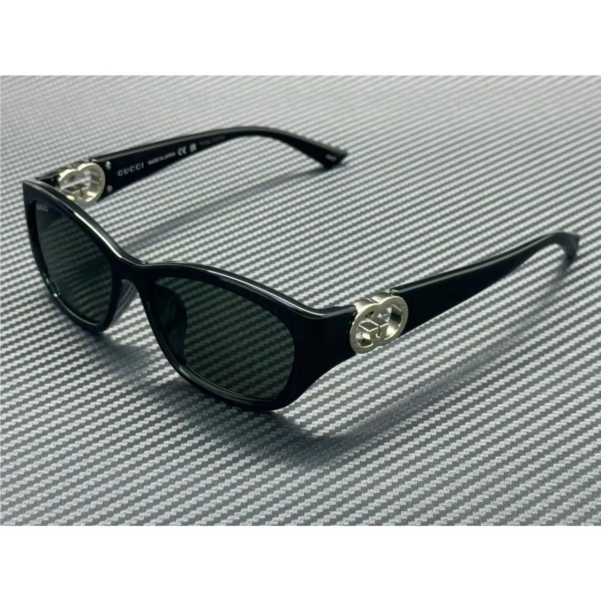 GG1826SK 001 Black Grey Women`s Large 57 mm Sunglasses by Gucci