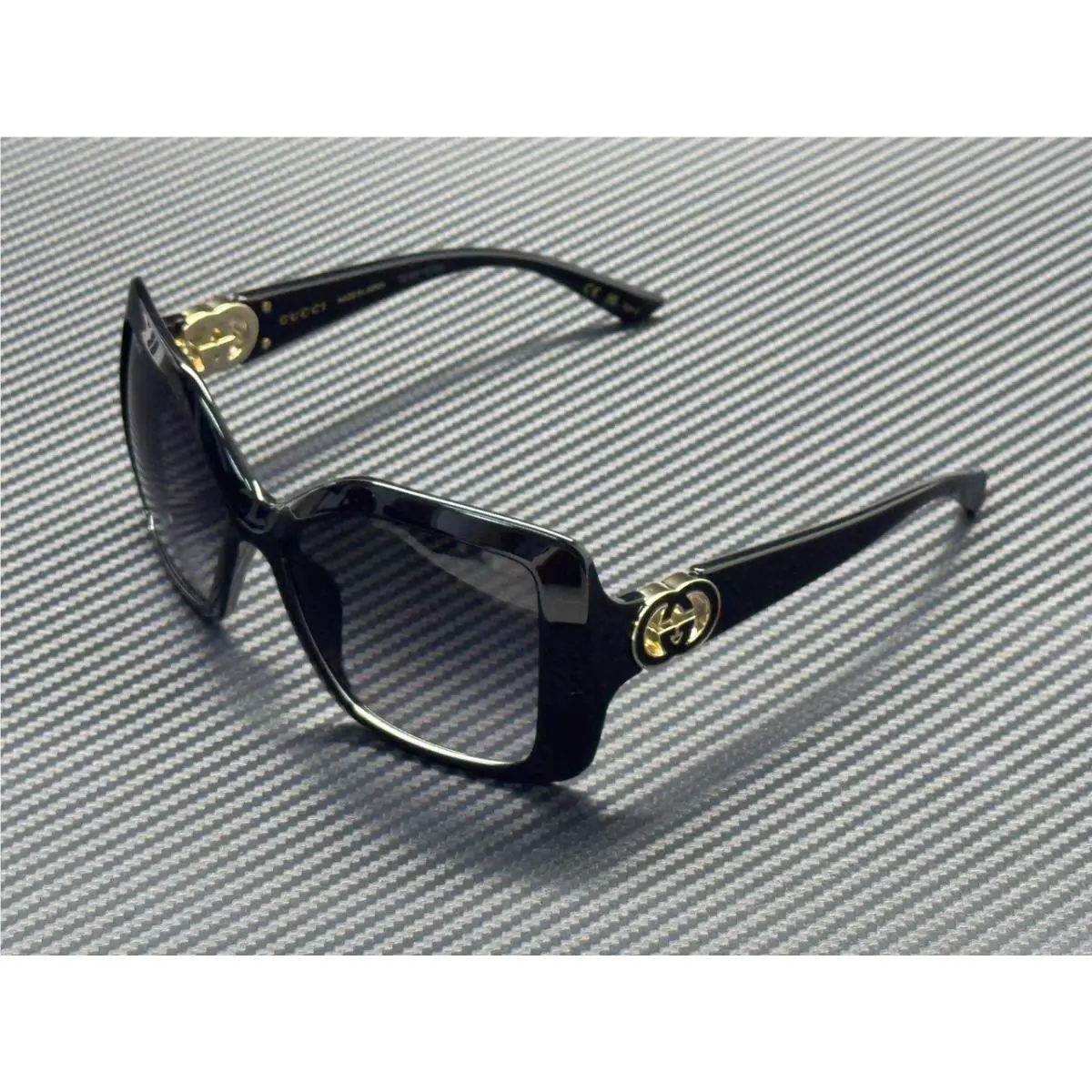 GG2015S 001 Black Grey Gradient Women`s 59 mm Large Sunglasses by Gucci