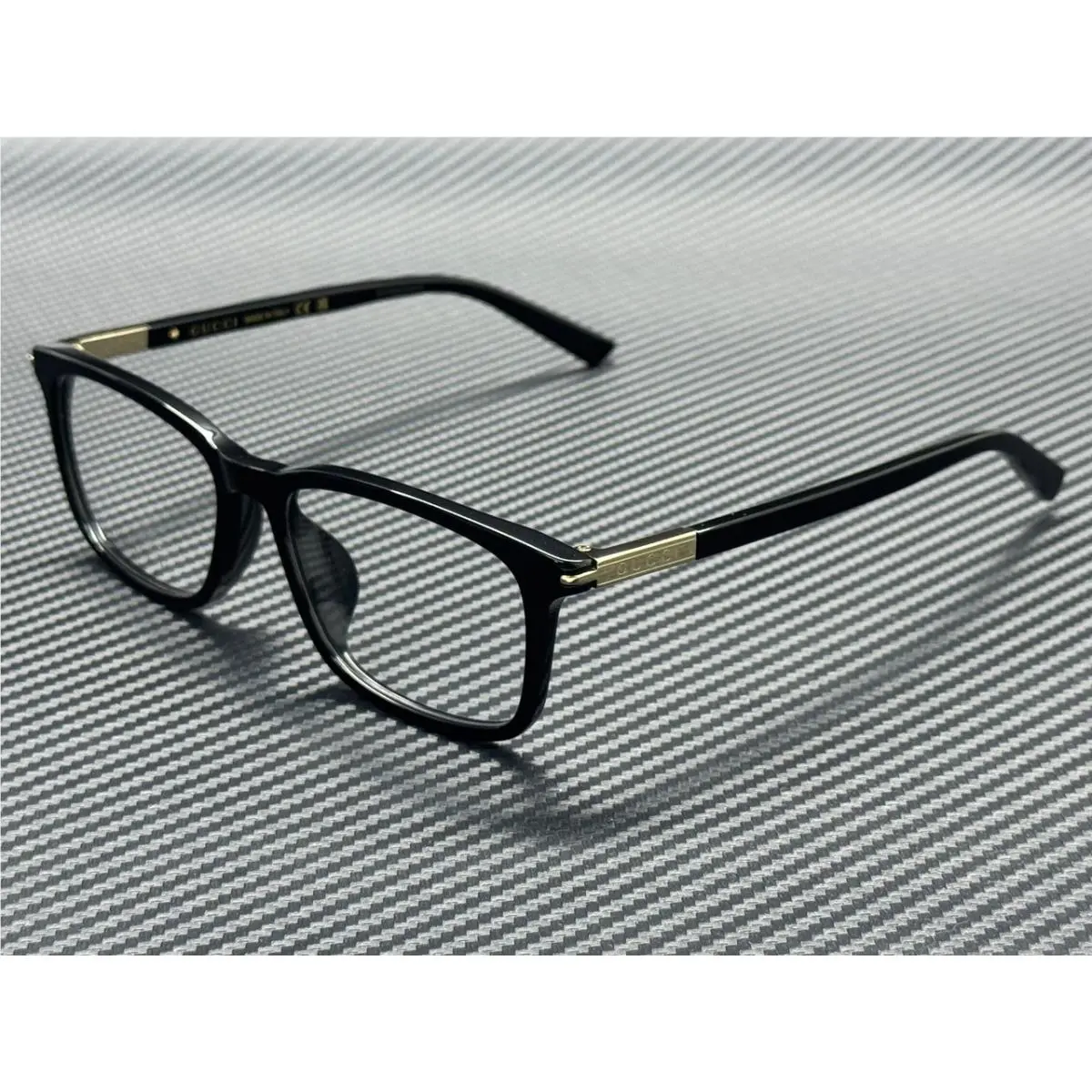 Gucci GG1900OA 001 Black Gold Men`s Large 56 mm Eyeglasses